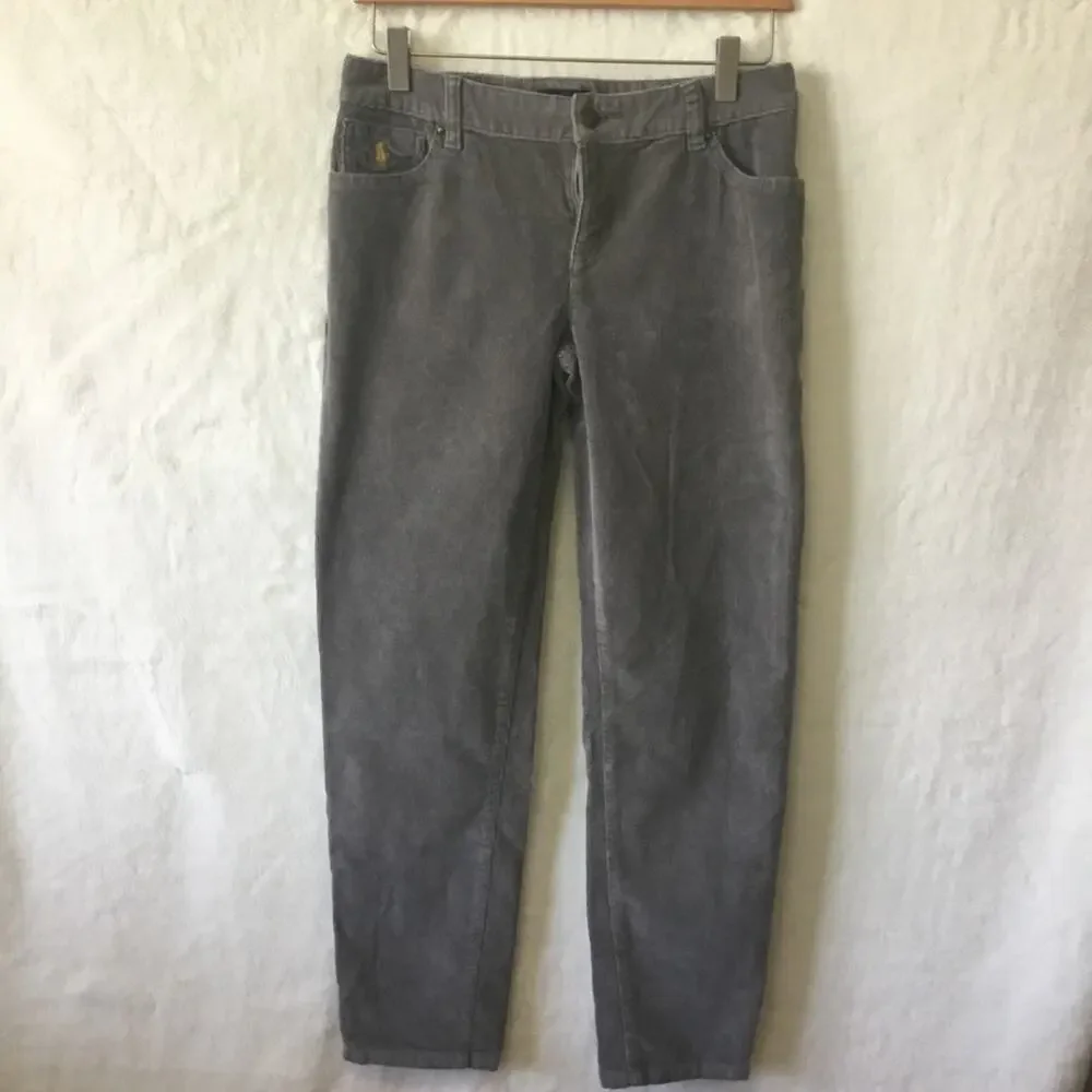 Ralph Lauren Girl Gray Suede Jeans